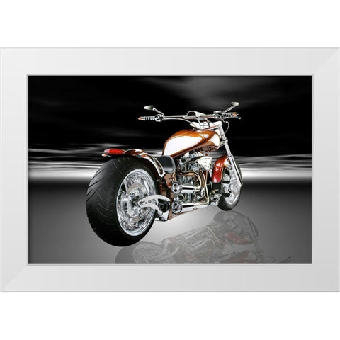 Sprattin one White Modern Wood Framed Art Print by Hillert, Peter