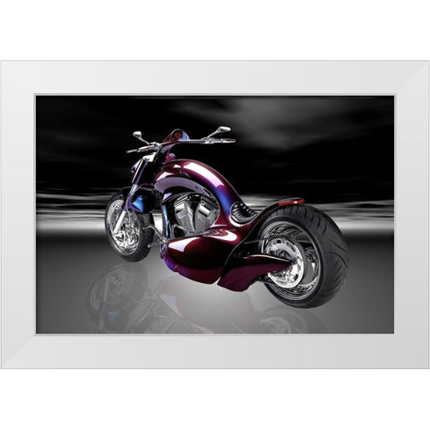 Excite White Modern Wood Framed Art Print by Hillert, Peter