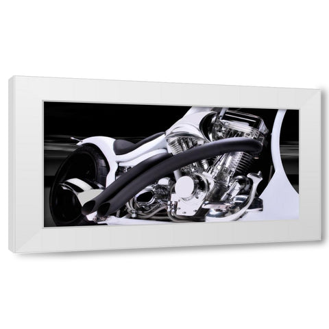 V Block Two White Modern Wood Framed Art Print by Hillert, Peter