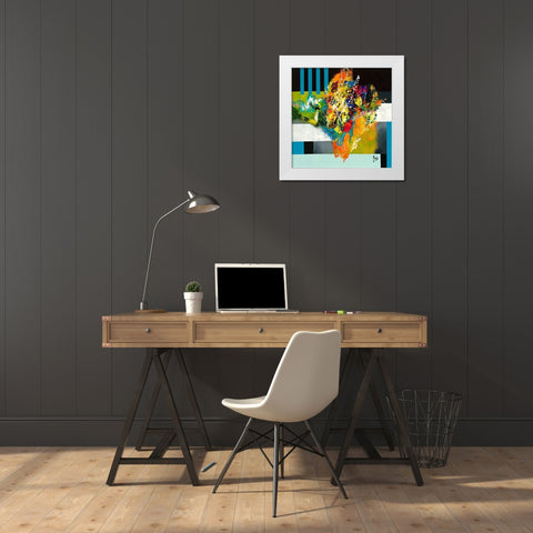 Beaute du jour White Modern Wood Framed Art Print by Jadis