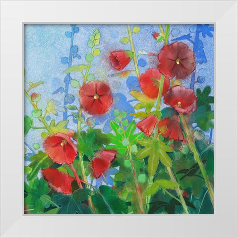 Malven 2 White Modern Wood Framed Art Print by Botman, Loes