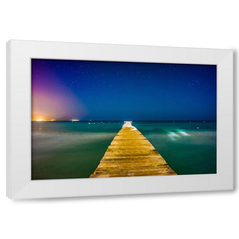 Oceanfront White Modern Wood Framed Art Print by Lichtenwalter, Tom