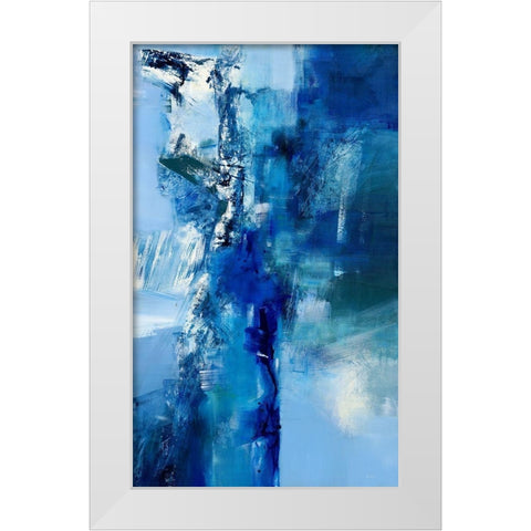 La vie en bleu IÂ  White Modern Wood Framed Art Print by Ball, Veronique