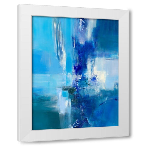 La vie en bleu IIÂ  White Modern Wood Framed Art Print by Ball, Veronique