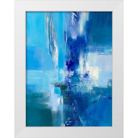 La vie en bleu IIÂ  White Modern Wood Framed Art Print by Ball, Veronique