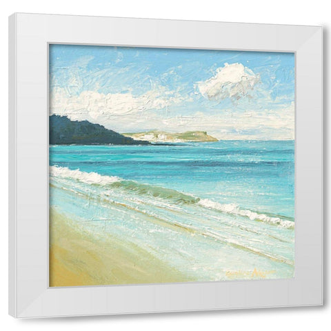 Cloudes and Waves White Modern Wood Framed Art Print by Atkinson, Caroline