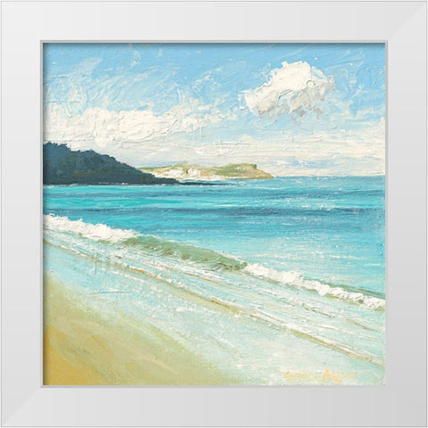 Cloudes and Waves White Modern Wood Framed Art Print by Atkinson, Caroline