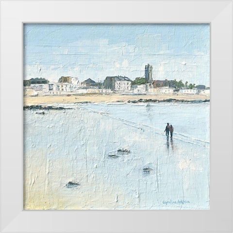 Seasides Reflections White Modern Wood Framed Art Print by Atkinson, Caroline