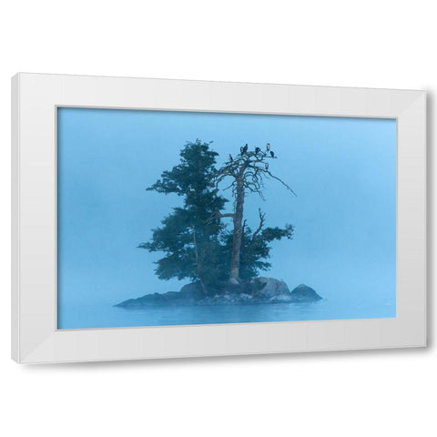 Insel im Klockesjoen White Modern Wood Framed Art Print by Seidel, Leo