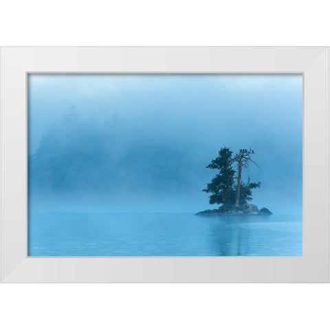 Insel im Klockesjoen White Modern Wood Framed Art Print by Seidel, Leo