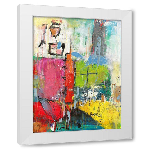 Gluck White Modern Wood Framed Art Print by Reinhold, Thomas F.