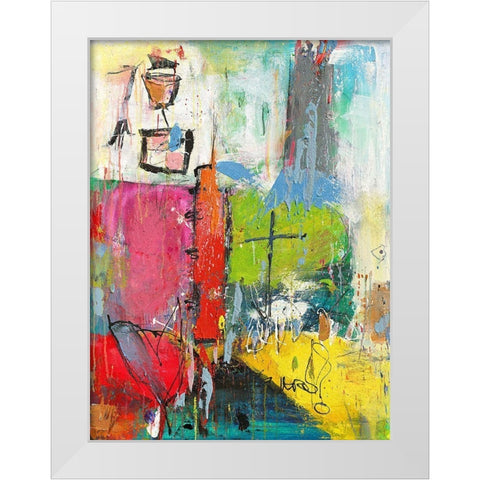 Gluck White Modern Wood Framed Art Print by Reinhold, Thomas F.