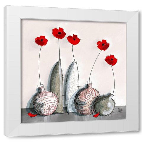 Legere White Modern Wood Framed Art Print by Maurier, Geraldine