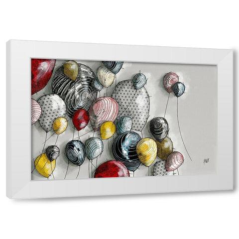 Sans titre III White Modern Wood Framed Art Print by Maurier, Geraldine