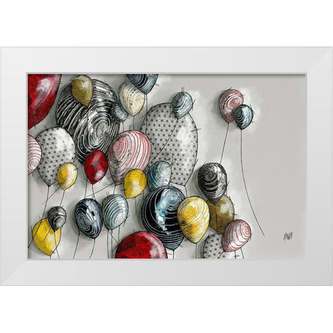 Sans titre III White Modern Wood Framed Art Print by Maurier, Geraldine