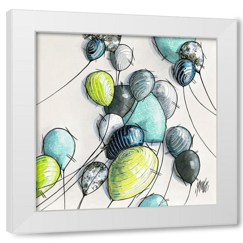 Tropique White Modern Wood Framed Art Print by Maurier, Geraldine