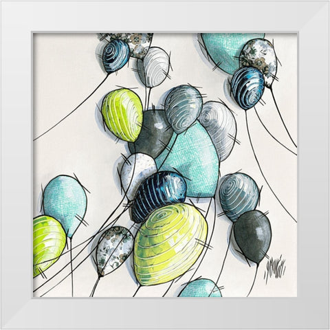 Tropique White Modern Wood Framed Art Print by Maurier, Geraldine