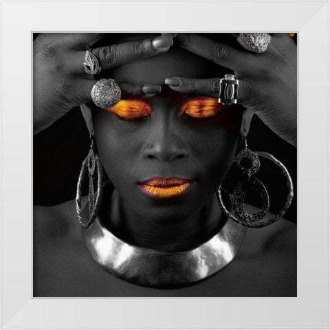 The Wisdom White Modern Wood Framed Art Print by Hillert, Peter