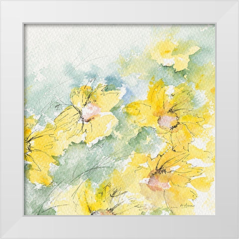 Fleurs du soleil II White Modern Wood Framed Art Print by Manero, Annie