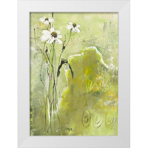Quand je me promene... I White Modern Wood Framed Art Print by Zacher-Finet, Isabelle