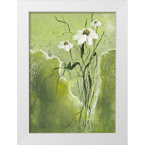 Quand je me promene... II White Modern Wood Framed Art Print by Zacher-Finet, Isabelle
