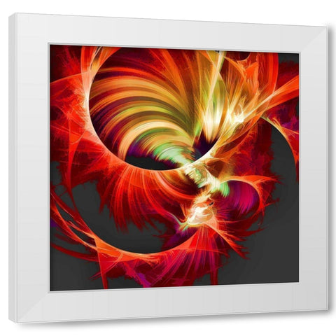 Machine White Modern Wood Framed Art Print by REVILO