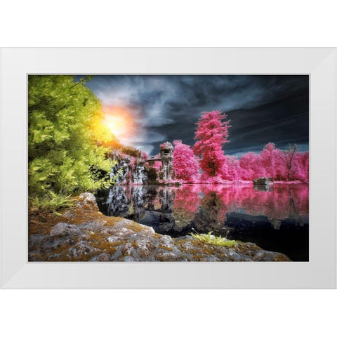 Majolan White Modern Wood Framed Art Print by Gee, Tonee