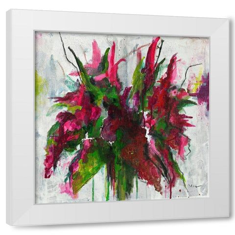 Fresia II White Modern Wood Framed Art Print by Mayer, Verena