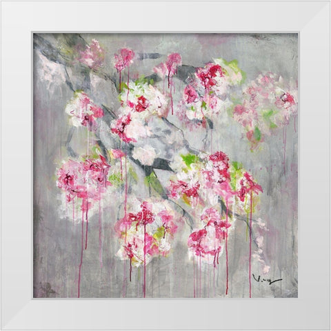 Cherry Blossom II White Modern Wood Framed Art Print by Mayer, Verena