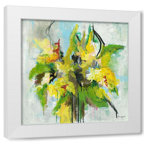 Narcissa White Modern Wood Framed Art Print by Mayer, Verena