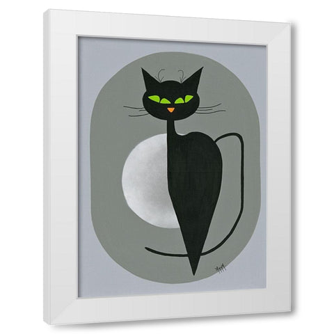 Lady White Modern Wood Framed Art Print by ANNA
