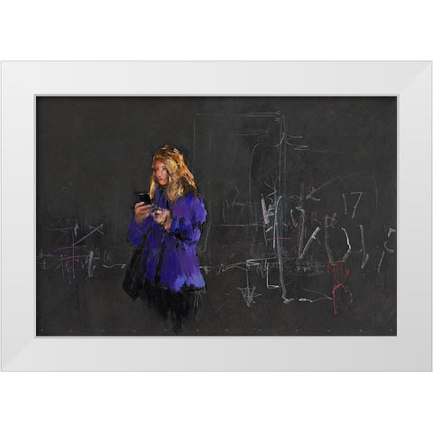 Mobile White Modern Wood Framed Art Print by Groenhart, Jan