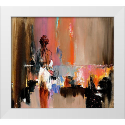 White Dress White Modern Wood Framed Art Print by Groenhart, Jan