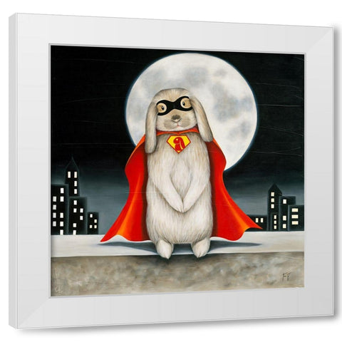 Du pain sur la planche White Modern Wood Framed Art Print by Ann R