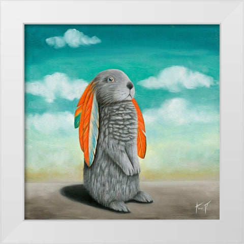 Petit Chef White Modern Wood Framed Art Print by Ann R