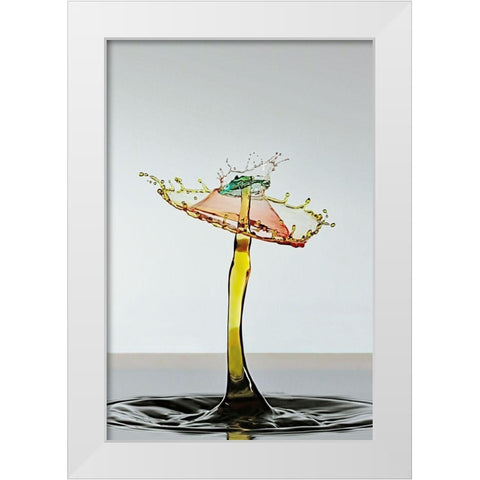 Le carousel White Modern Wood Framed Art Print by Sanchez, Manuel