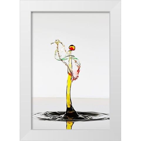 Le guitariste White Modern Wood Framed Art Print by Sanchez, Manuel