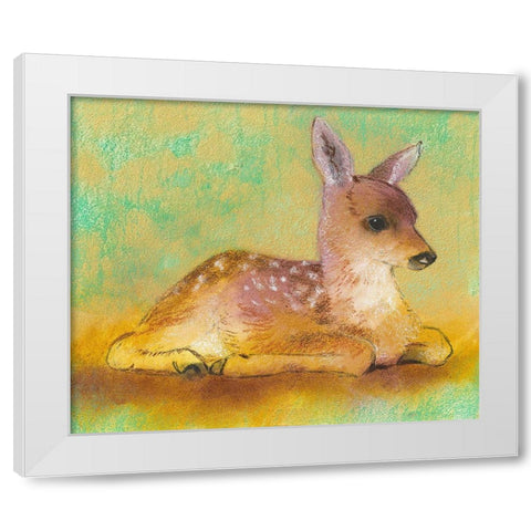 Rehkitz I White Modern Wood Framed Art Print by Botman, Loes