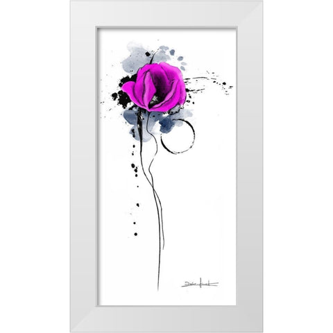Trash poetry fleurie I White Modern Wood Framed Art Print by Zacher-Finet, Isabelle
