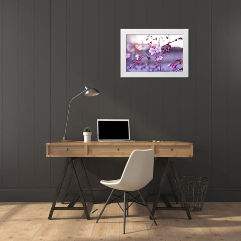 Crepuscule White Modern Wood Framed Art Print by Strohmenger, Gaelle