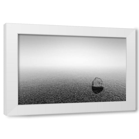 Stone White Modern Wood Framed Art Print by Steger, Uwe