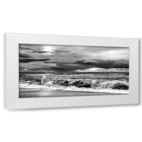 Storm II White Modern Wood Framed Art Print by Steger, Uwe