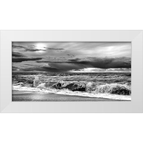 Storm II White Modern Wood Framed Art Print by Steger, Uwe