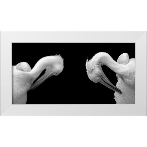 Activity White Modern Wood Framed Art Print by Steger, Uwe