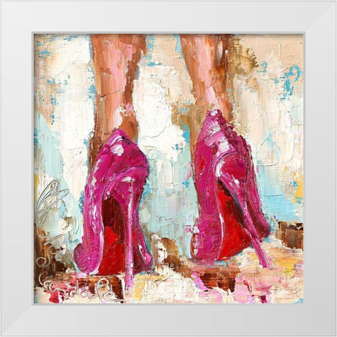 Scandale White Modern Wood Framed Art Print by Catherine M.