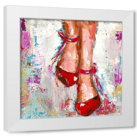 Mettre le ciel a mes pieds White Modern Wood Framed Art Print by Catherine M.