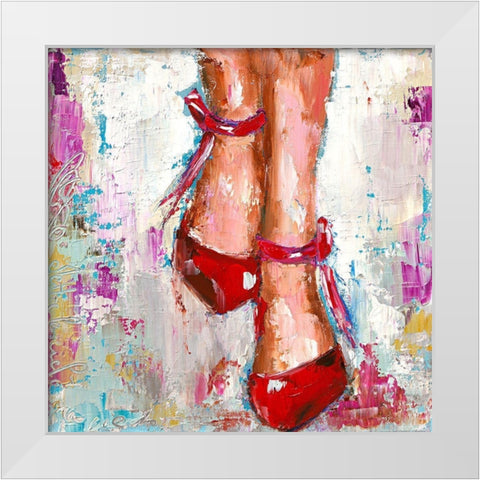 Mettre le ciel a mes pieds White Modern Wood Framed Art Print by Catherine M.