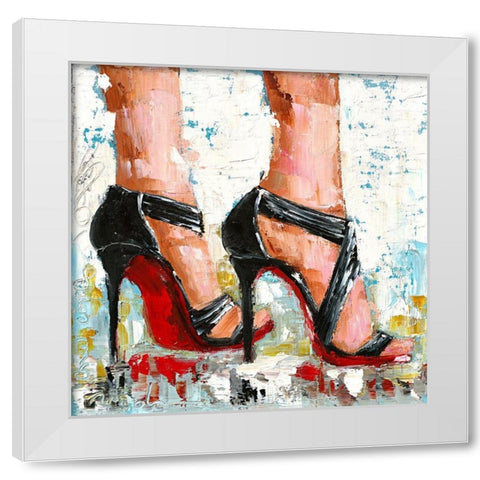 Sous mes pieds White Modern Wood Framed Art Print by Catherine M.