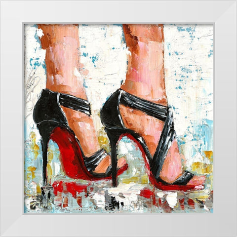 Sous mes pieds White Modern Wood Framed Art Print by Catherine M.