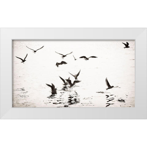 White and Black White Modern Wood Framed Art Print by Steger, Uwe